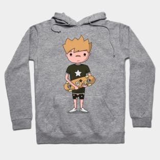 Boy with skateboard cartoon character Hoodie